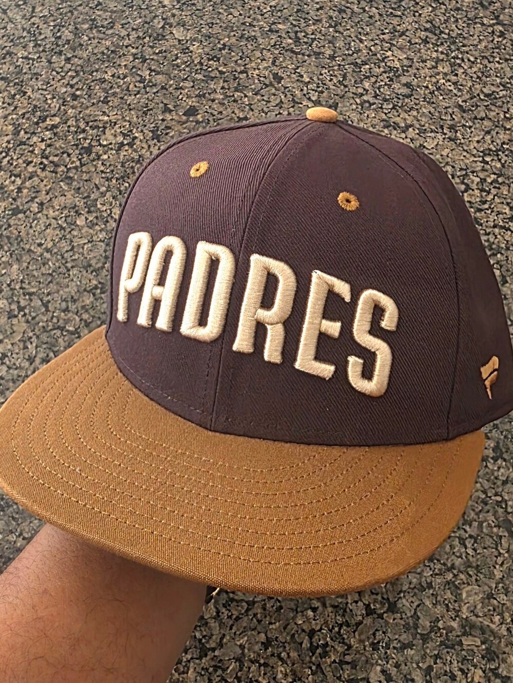 Fanatics Men's San Diego Padres Fanatics Brown/Tan Splinter Fitted Hat sz 7 1/4